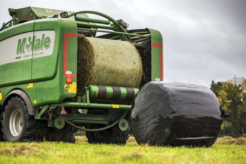 harvesting bales